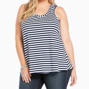 🎈SALE🎈Torrid Striped Chiffon Inset Tank Top